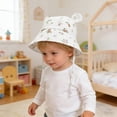 thumbnail image 6 of WQNVRNR Toddler Baby Sun Hat- Wide Brim Adjustable UPF 50+ Sun Protection Bucket Hat Beach Hats White Size 2 Years, 6 of 9