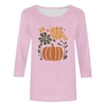 thumbnail image 4 of FDGIU Halloween Shirts for Women Women's Fashion Tees Casual Crewneck 3/4 Sleeve Loose T Shirt Ladies Blouses Shirts Spooky Season Graphic, 4 of 4