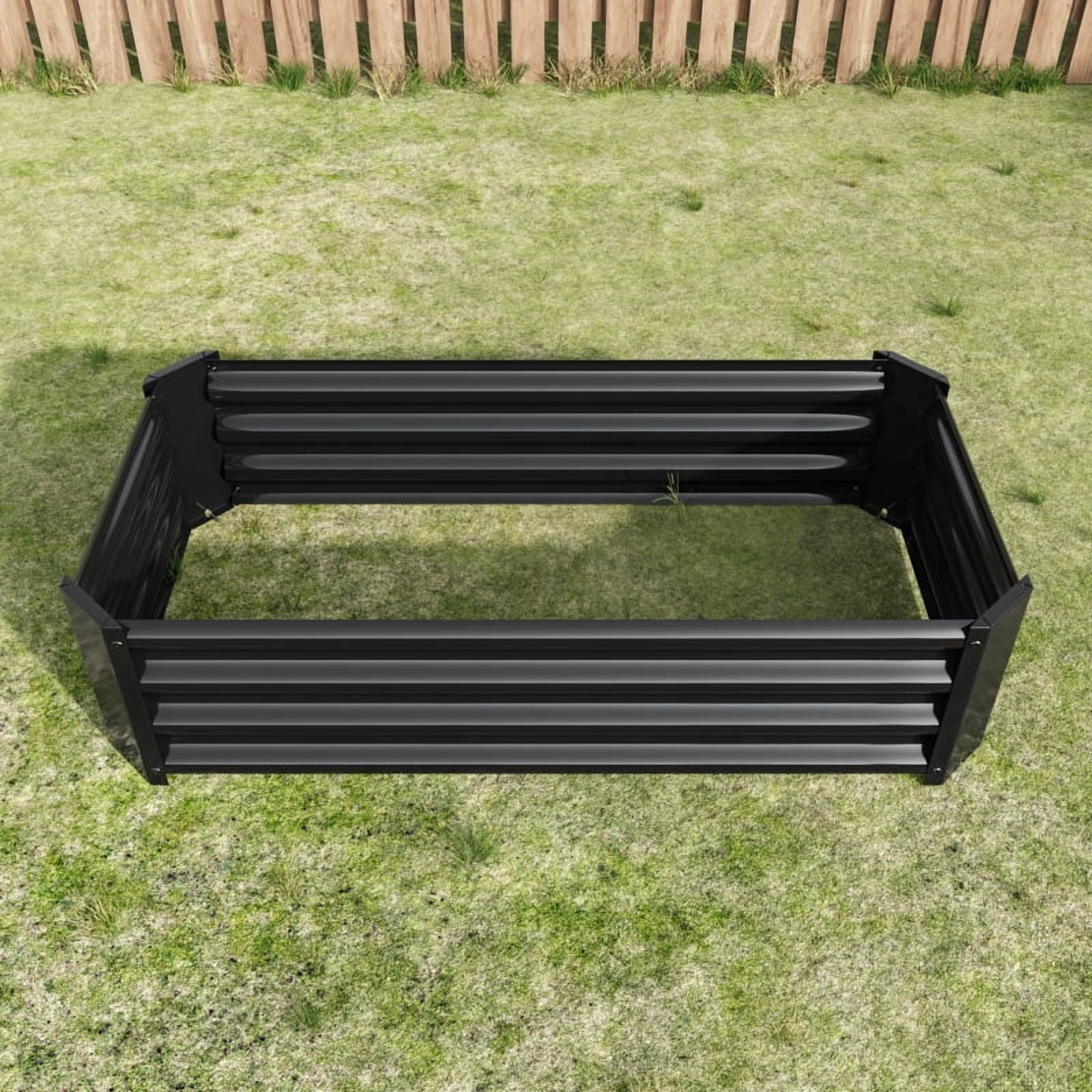Raised Garden Bed for Vegetables,Planter Raised Garden Boxes Outdoor,Metal Raised Garden Beds Steel Kit for Vegetables Flower Herb Patio Rectangle,4×2×1ft