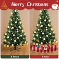 thumbnail image 4 of 30 Inch Christmas Tree Skirt – Velvet Plush Tree Mat, Soft Thickened Polyester with Red Ties, Single-Sided Printing, Available in 30in/36in/48in, Perfect for Holiday Xmas Tree Decoration, 4 of 7