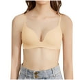 thumbnail image 3 of No Underwire Wireless Bra New Women's Bra Without Underwire Comfort Soft Bras Push up Seamless Bralettes Comfortable Wireless Underwear Style B-5 Beige, 3 of 9