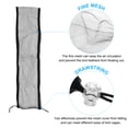 thumbnail image 4 of 33x8" Adjustable Birdcage Net Cover Feather Catcher Guard Parrot Airy Skirt, Black 2 Pack, 4 of 5