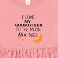 thumbnail image 4 of Inktastic I Love My Godmother to the Moon and Back Girls Baby Dress, 4 of 5