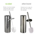 thumbnail image 6 of nu steel Laser Cut Chrome Toilet Brush Holder with Lid  TBH-03-CHR, 6 of 7