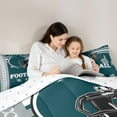 thumbnail image 5 of Homewish Rugby Gamer Bedding Comforter Set,Football Sport City Twin Comforter Sets,Green Gray Bedding Set For Teens,Super Cozy Room Decor Reversible,2 Pieces, 5 of 8