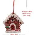 thumbnail image 5 of Casa de pueblo iluminada de Navidad decoración de casa mini adornos de cabaña blanca de invierno hombre de jengibre brillar, 5 of 5