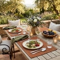 thumbnail image 5 of Sm:)e Rusty Orange Placemats 12 x 18 Inch Set of 6, Seasonal Washable Kitchen Dining Table Decoration for Home Party,240g（0.53lb）, 5 of 7
