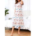 thumbnail image 4 of Loritta Nightgowns for Women Short Sleeve Comfy Womens Nightgown Summer Sleepwear for Women with Hair Rope, S-2XL, 4 of 6