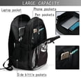 thumbnail image 4 of Pofeuu Gothic Skull Drape Print Storage Laptop Backpack with USB Charging Port[Water Resistant] College Computer Bookbag Fits, 4 of 7