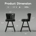 thumbnail image 6 of HomeZeer 360°Swivel Farmhouse Bar Stools Set of 4, 26" Black Faux Leather with Low Back & Footrest, Metal Frame Counter Height Stools for Kitchen Island, Dining & Bar, 6 of 11