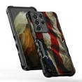 thumbnail image 3 of Cass Creations Case Compatible for Samsung Galaxy S21 FE 5G (Fan Edition 6.4 inch), Hybrid Shockproof Bumper Protective Phone Cover - American Flag, 3 of 5