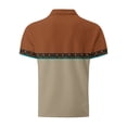 thumbnail image 4 of Blusa y camisa de manga corta con cuello vuelto para hombre, blusa de manga larga con solapa y botones estampados, blusa de poliéster para hombre, 4 of 5