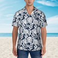 thumbnail image 2 of JUNZAN Hawaiian Style Pattern Hawaiian Shirt for Men,Summer Beach Casual Short Sleeve Button Down Shirts-X-Large, 2 of 5
