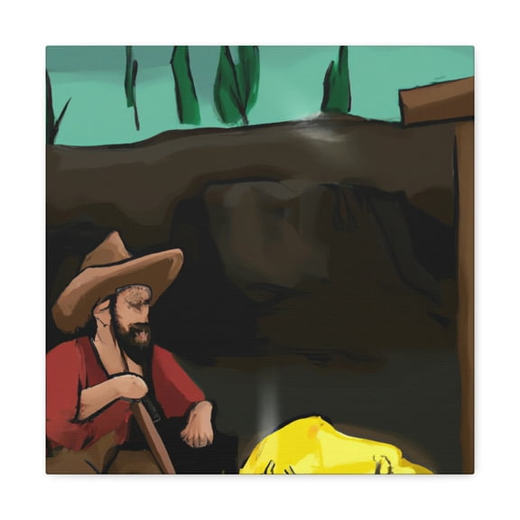 Golden Glittering Mines - Canvas