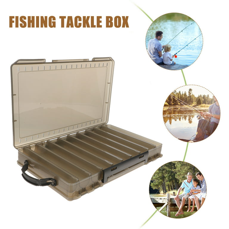 Fishing Accessories Backpack Hook Holder Lure Bait Box Tackle Boxes Plastic Child, Size: 34X21.7X4.7CM, Gray