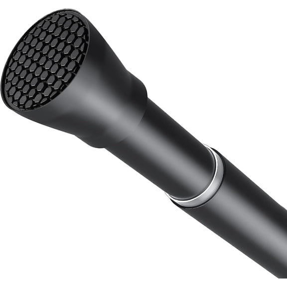 Shower Curtain Rod Black Tension Rod 45 to 77 Inch Spring Curtain Rod Shower rod Non Slip shower curtain rod 1pcs for Windows No Drilling Adjustable Tension Rods of Curtain Window Closet Kitchen
