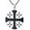B01-Silver Obsidian, variant on Jerusalem Cross Necklace 925 Sterling Silver Christian Jewelry for Men, w/Stainless Steel Chain 22 + 2 Inch