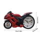 thumbnail image 3 of Reloj despertador con forma de motocicleta, de sobremesa, para despertarse, modelo premiado, color rojo, 3 of 7