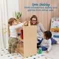 thumbnail image 4 of ECR4Kids 2-Shelf Mobile Double-Sided Storage Cabinet, Classroom Furniture, Natural, 4 of 9