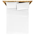 thumbnail image 5 of Beautiful Solid 4-Piece Percale White Sheet Set, Double by Drew Barrymore, 5 of 5