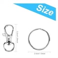 thumbnail image 2 of 200PCS Metal Lobster Claw Clasp with Key Rings, Keychains Clips and Key Chain Rings,Keychain Rings Making Kit for Crafts,100 * Keychain 100 * key rings,Silver, 2 of 7