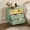 Green, variant on 2 Drawers Dresser for Bedroom, 23.6" w Wooden Dresser with LED Lights and Charging Station, Fluted Wood TV Stand with Gold Handle, Modern Chest of Dressers for Closet, Living Room, Hallway