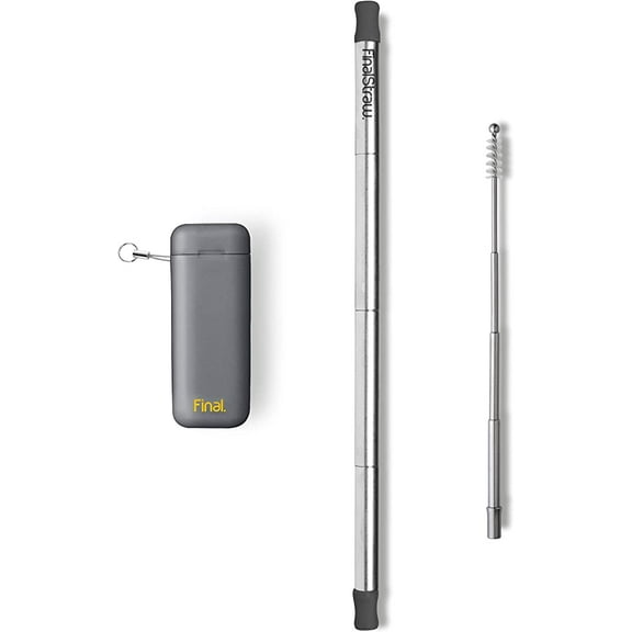 FinalStraw: Grey Case, Silver Straw