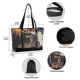 thumbnail image 2 of FORMRS Canvas Laptop Tote Bag for Women with 15.6" Computer Compartments Shoulder Handbag, Colorful Skeleton with Cloud, 2 of 7