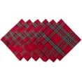 thumbnail image 1 of DII Farmhouse Christmas Plaid Dining Table & Kitchen Décor, Holiday Napkin Set, 18X18, Red & Green, 6 Count, 1 of 8