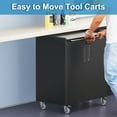 thumbnail image 3 of IKIMI Metal Garage Storage Cabinet with Wheels & Locking Doors, Rolling Tool Cabinet with Adjustable Shelf for Garage/Warehouse , Black, 3 of 9