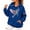 Dark Blue, variant on Womens Breast Cancer Awareness Shirt Long Sleeve Pink Ribbon Hummingbird Breast Cancer Hoodies October Breast Cancer Sweatshirt With Kangaroo Pocket