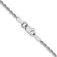 thumbnail image 4 of Auriga Fine Jewelry 14K White Gold 1.5mm Rope Chain Bracelet 7 inch for Women, 4 of 5