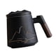 thumbnail image 3 of Taza de té, taza de café, taza de té con tapa y asa, taza de porcelana, taza de agua, taza de té de porcelana Negro, 3 of 9