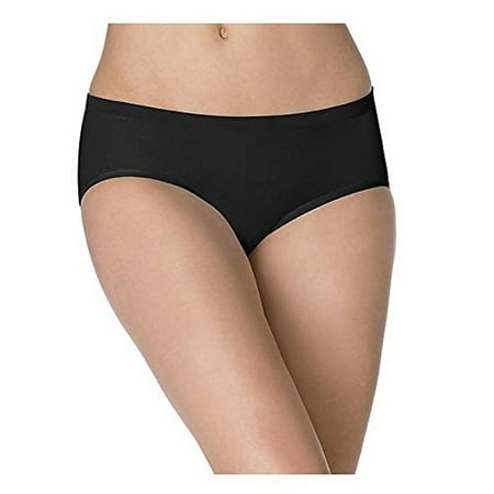 Barely There Underwear - Barely There Women's Flawless Fit Microfiber Hipster Panties,Black,7 US