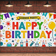 thumbnail image 2 of Colorful Science Themed Happy Birthday Banner Backdrop Decorations Party Supplies Photography Props for Science Party Birthday Party Kids Celebration Photo Booth Decor, 2 of 5