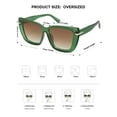 thumbnail image 5 of Gafas de Sol SOJOS Grandes Oversize Ojo de Gato SJ2231 Verde/Marrón, 5 of 5