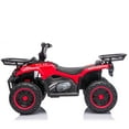 thumbnail image 6 of 24V Ride on Car, Kids ATV Quad with Bluetooth Music w/Storage Racs, Anti-Slip Tires, 160W Motors, Crash Bars, Power Display, LED Lights & Bluetooth, 24 Volt Ride on Toys for Toddlers Ages 3+, Red, 6 of 7
