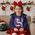 thumbnail image 2 of Uorisanigo Toddler Baby Girl Sweatshirt Ruffle Shoulder Pullover Hoodies Casual Long Sleeve Bubble Axolotl Shirts Tops Soft Pullover T-Shirts Kids Sweaters Shirts, 2 of 7