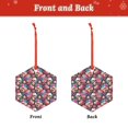 thumbnail image 2 of KLL Skull Blue Flower Pattern Acrylic Christmas Ornaments,1 PCS Xmas Tree Decor with Ribbon 3" Christmas Décor Christmas Pendant for Hanging on Tree & Party Favors-Hexagon, 2 of 7