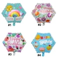 thumbnail image 1 of 18 Pulgadas Forma Hexagonal Feliz Cumpleaños Papel De Aluminio Globo Fiesta De Decoración Accesorios De Dibujos Animados Globos, 1 of 3