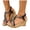 Sky Blue, variant on Women's Cork Wedge Sandals Open Toe Woven Slingback Heels Fashion Beaded Woven T-Strap Platform Party Shoes Beige Size 8.5