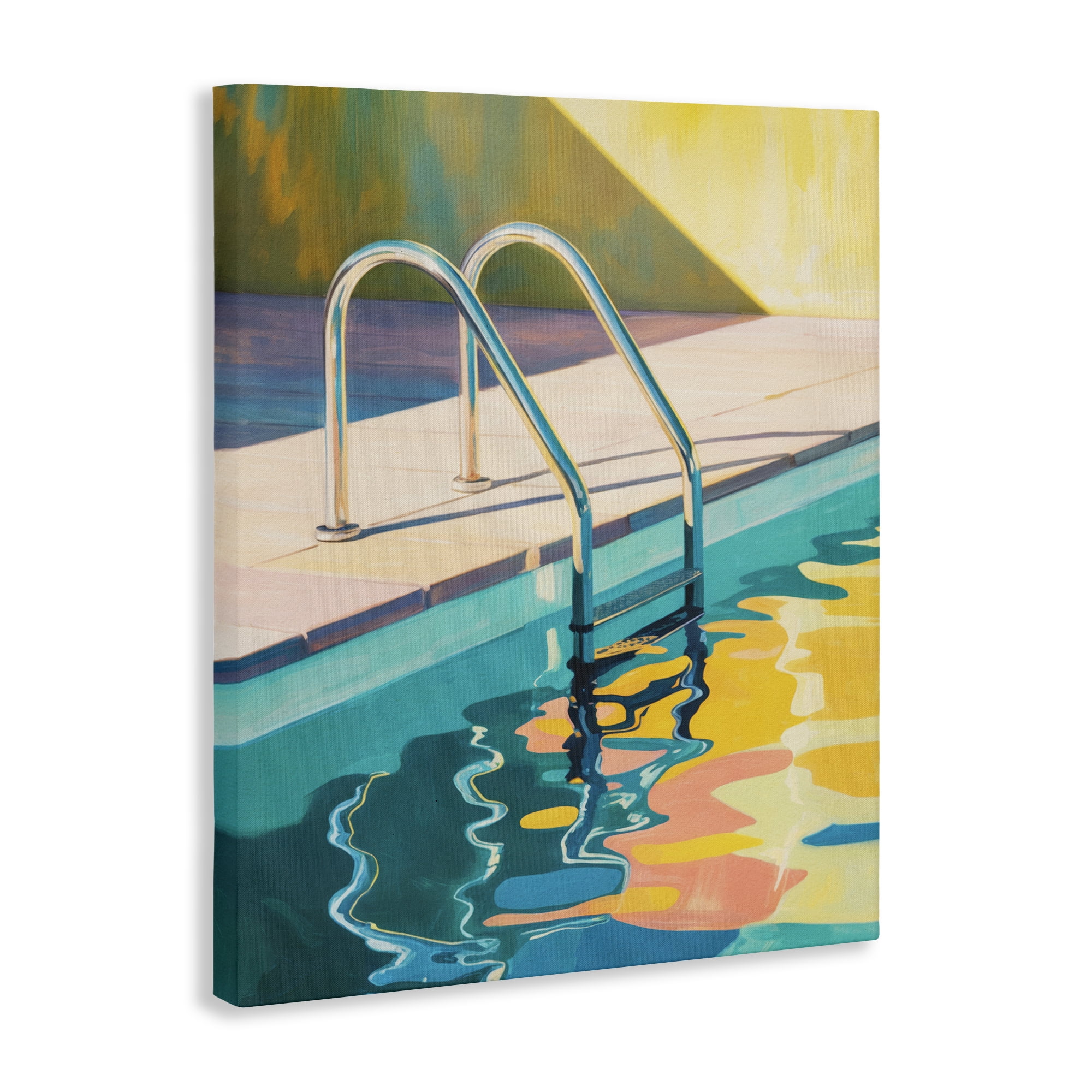 Stupell Industries Pool Ladder At Sunset Canvas Wall Art, design by Andreas Magnusson