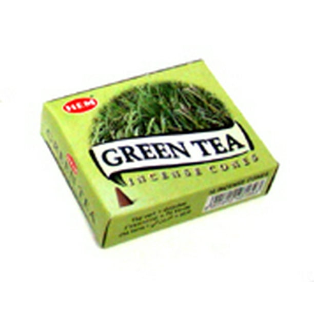 Green Tea Cone Incense Pair of 10 Cone Boxes HEM Incense From India