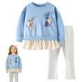 thumbnail image 5 of yboeqw Toddler Baby Girls Outfit Set Fall Long Sleeve Cartoon Print Pullover Sweatshirt and Pants 2 Piece,Size 5-6 Years, 5 of 9