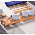 thumbnail image 3 of 1 Pack Eco-friendly Natural Bamboo Tea Cup Storage Drain Rack, Portable Foldable Cup Holder, Kung Fu Tea Set and Tea Ceremony Accessories, 3 of 5