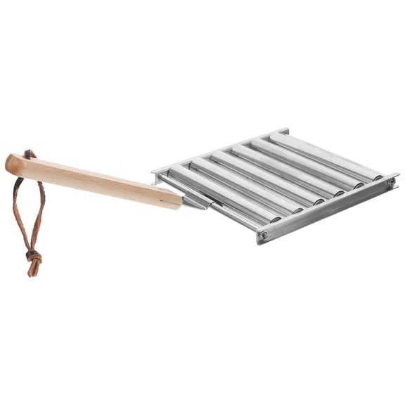 Stainless Steel Sausage Grill Rack for Outdoor BBQ and Camping with Silver Finish 7.5 x 4.5 Inches