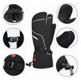 thumbnail image 6 of Sun Will Winter Warm Mittens for Men and Women,Rechargeable Battery Heated Ski Gloves Black 2XS-2XL, 6 of 9