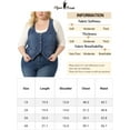 thumbnail image 6 of Unique Bargains Women's Plus Size Denim Jackets Sleeveless Button Crop Waistcoat Vests 1X Blue, 6 of 6
