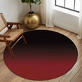 thumbnail image 2 of Round Area Rug 6ft, Black Red Ombre Non-slip Area Rugs Carpet for Living Room/Bedroom/Bathroom/Kitchen, Modern Abstract Art Gradient Washable Throw Floor Mat Indoor Outdoor Entrance Doormat, 2 of 9