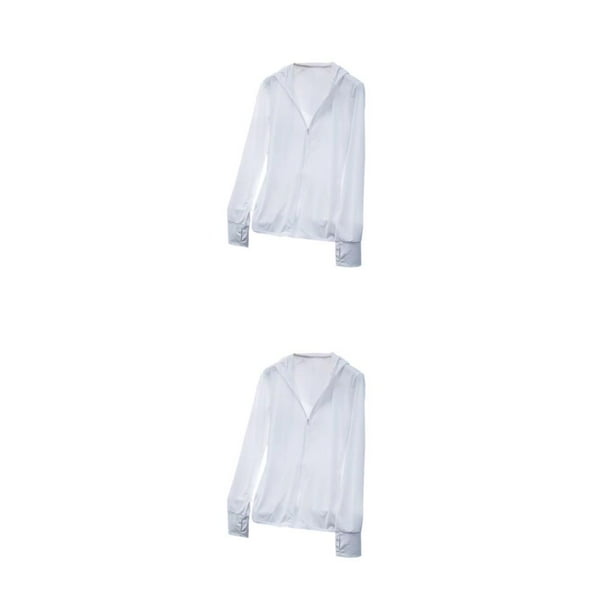 Qarigey Abrigo Ropa de protección solar Sudadera con capucha Protector solar Chaqueta elástica para exteriores Ropa deportiva Type2 NO2